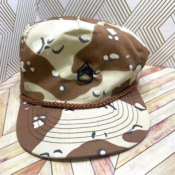San Sun Camo Rope‎ Snapback Hat Cap VINTAGE M17 - Picture 1 of 5